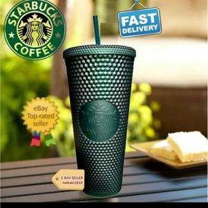 💚 Starbucks Venti Studded Matte Green Tumbler Venti Cup 24oz